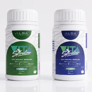 Vita Spiruline Powder and Sprinkles products by Alga Naturals